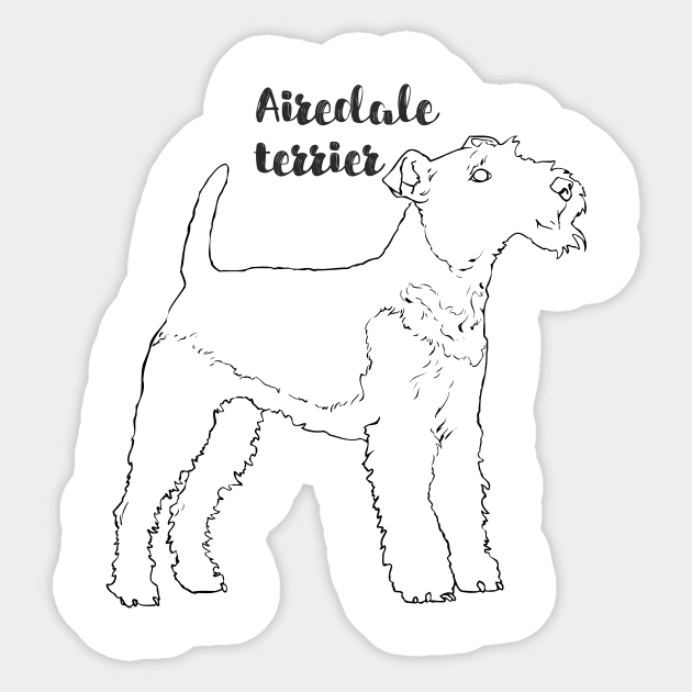 Airedale terrier Sticker by eRDe